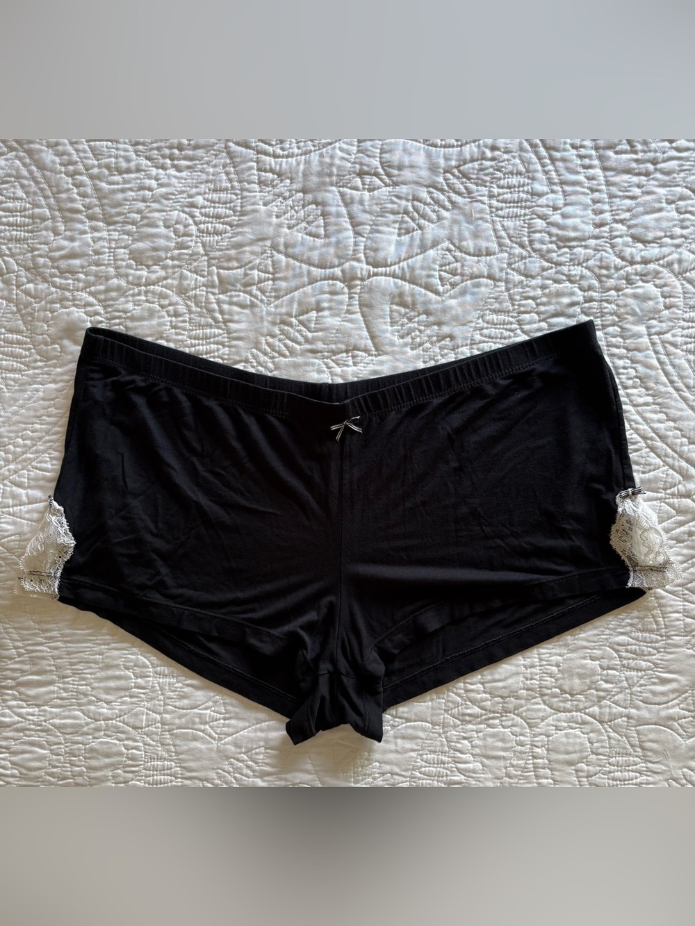 Victoria’s Secret Black Lace Cami & Shorts Pajama Set L - Picture 9 of 12
